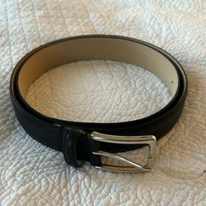 Brooks Brothers Men‘s Black Leather Dress Belt